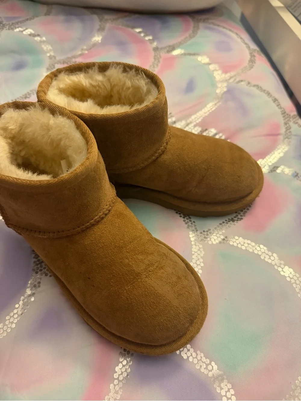 UGG Kids Chestnut Sheepskin Booties